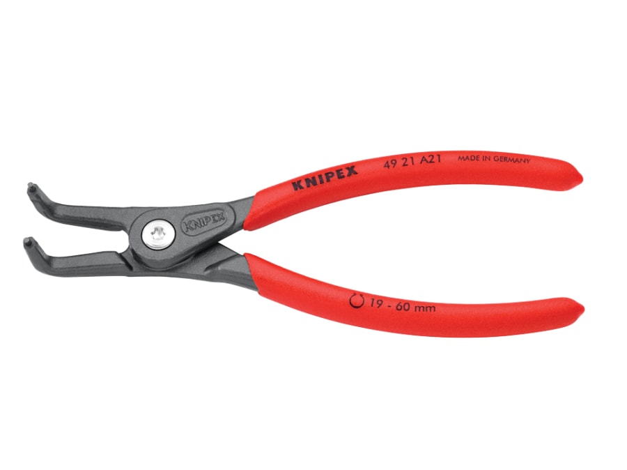 Knipex 4921A21SB Precision Circlip Pliers External 90° Bent Tip 19-60mm