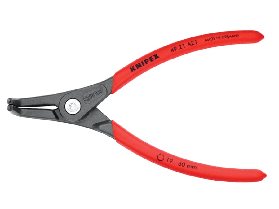 Knipex 4921A21SB Precision Circlip Pliers External 90° Bent Tip 19-60mm