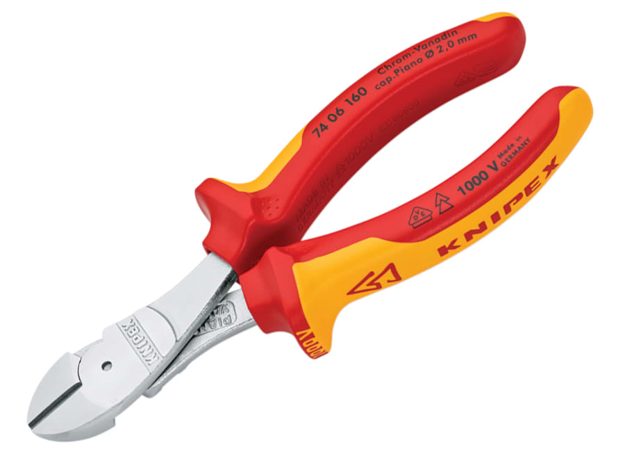 Knipex 7406160SB VDE High Leverage Diagonal Cutters 160mm
