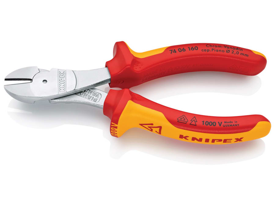 Knipex 7406160SB VDE High Leverage Diagonal Cutters 160mm