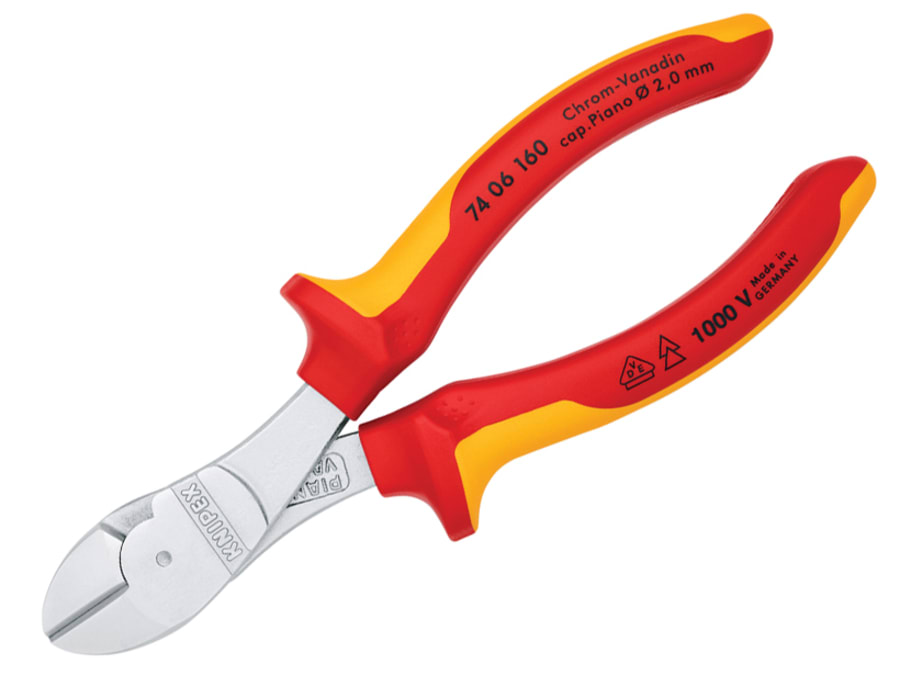 Knipex 7406160SB VDE High Leverage Diagonal Cutters 160mm