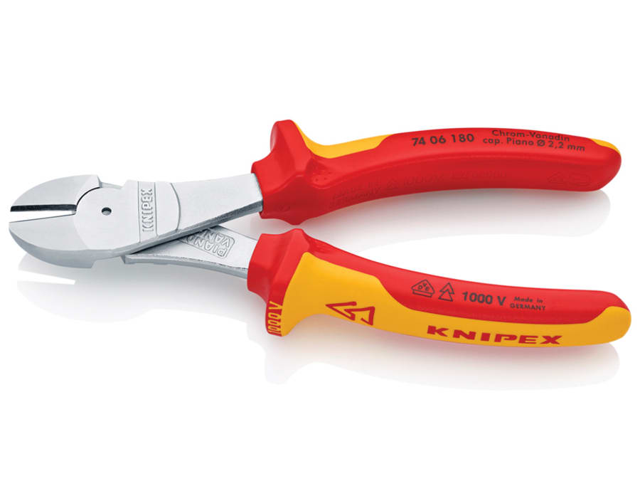 Knipex 7406180SB 180mm VDE High Leverage Diagonal Cutter