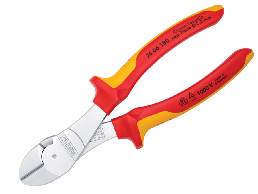 Knipex 7406180SB 180mm VDE High Leverage Diagonal Cutter