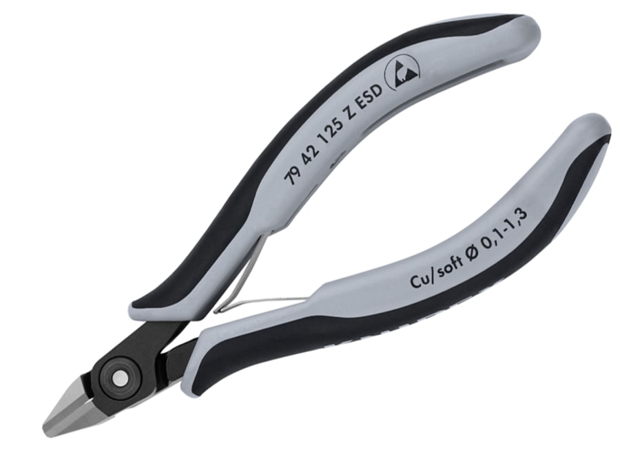 Knipex 7942125ZESD Precision Electronics Side Cutters 125mm