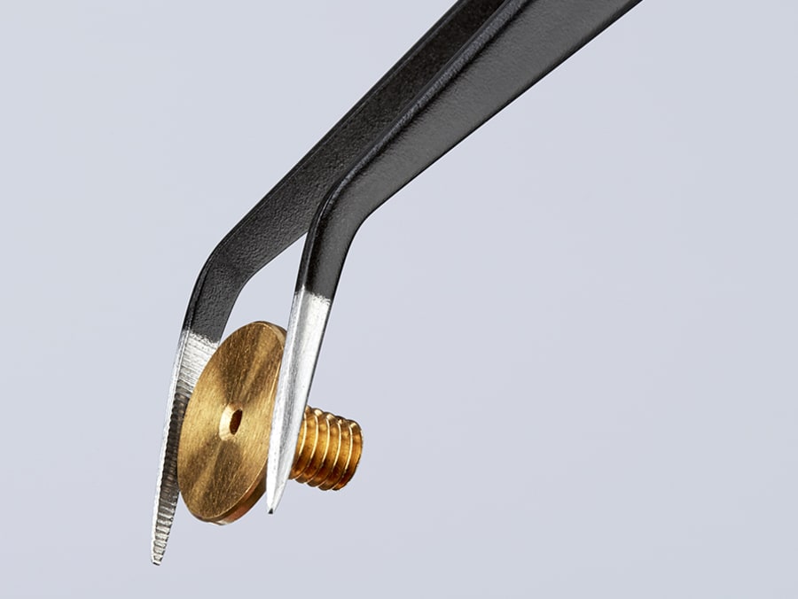 Knipex 923437 155mm Universal Bent Nose Tweezers