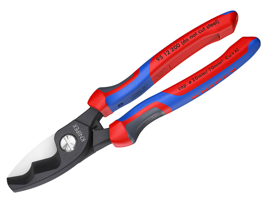 Knipex 9512200 200mm Cable Shears with Twin Cutting Edge