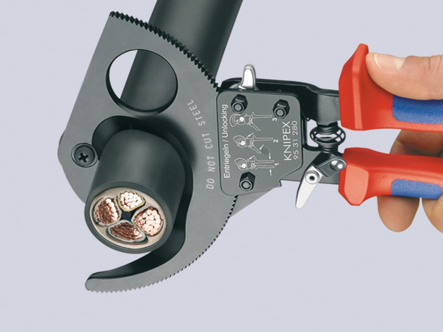 Knipex 9531280 280mm Ratchet Action Cable Shears