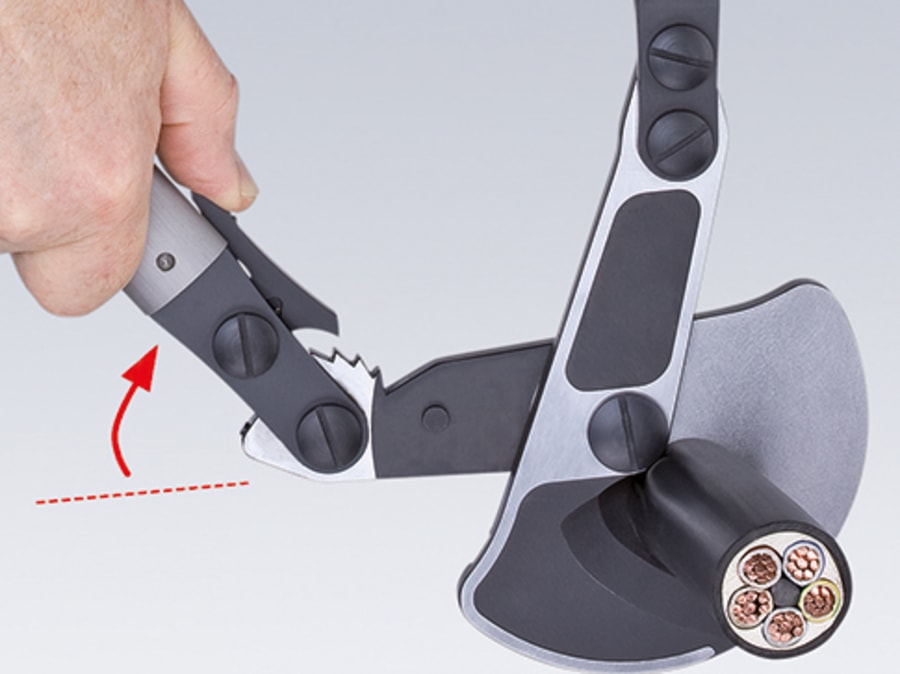 Knipex 9532038 Ratchet Cable Cutters with Telescopic Handles