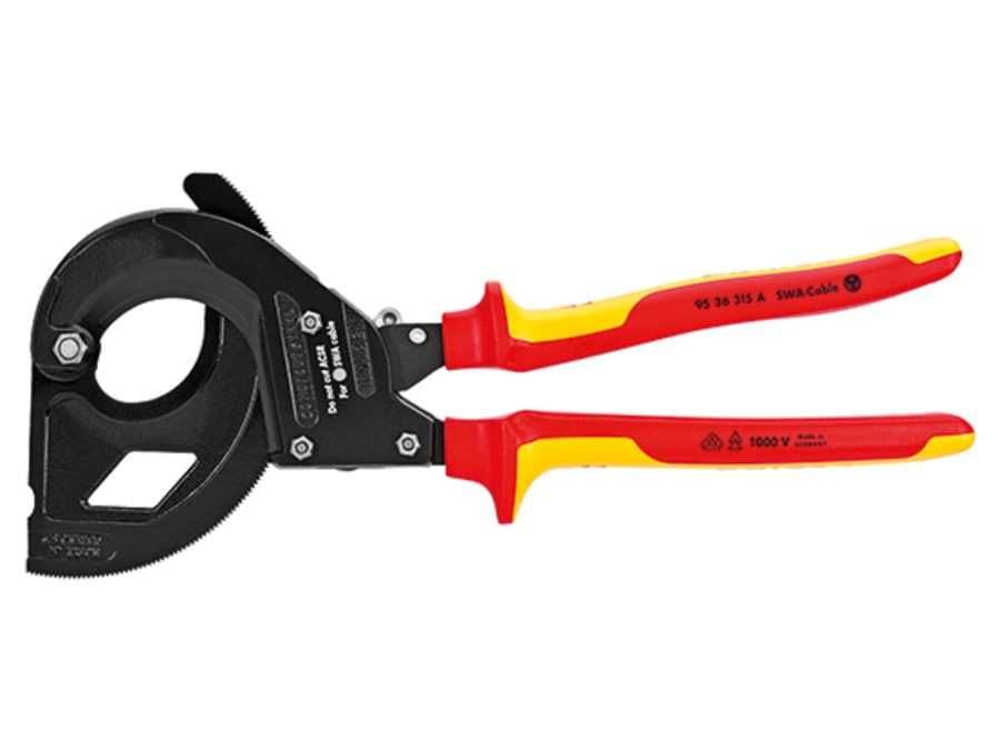 Knipex 9536315A 315mm VDE Ratchet Action Cable Cutter
