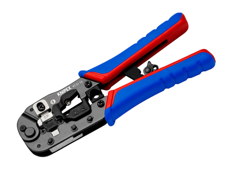 Knipex 975113SB Crimping Pliers for RJ45 Western Plugs