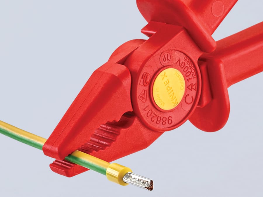 Knipex 986201 180mm Flat Nose Plastic Insulated Pliers