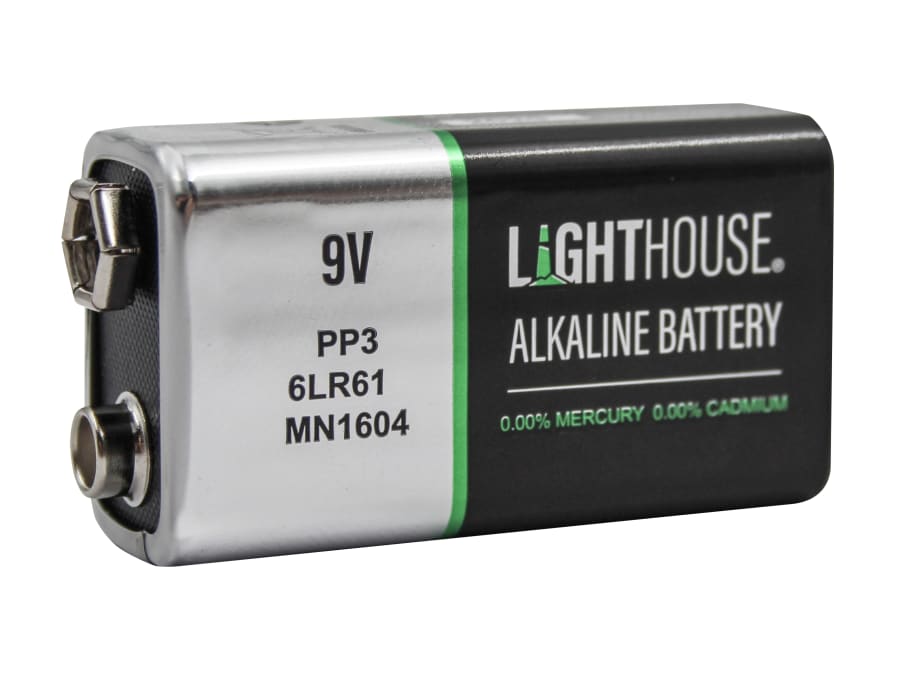 Lighthouse 6LR61 9V Alkaline Battery