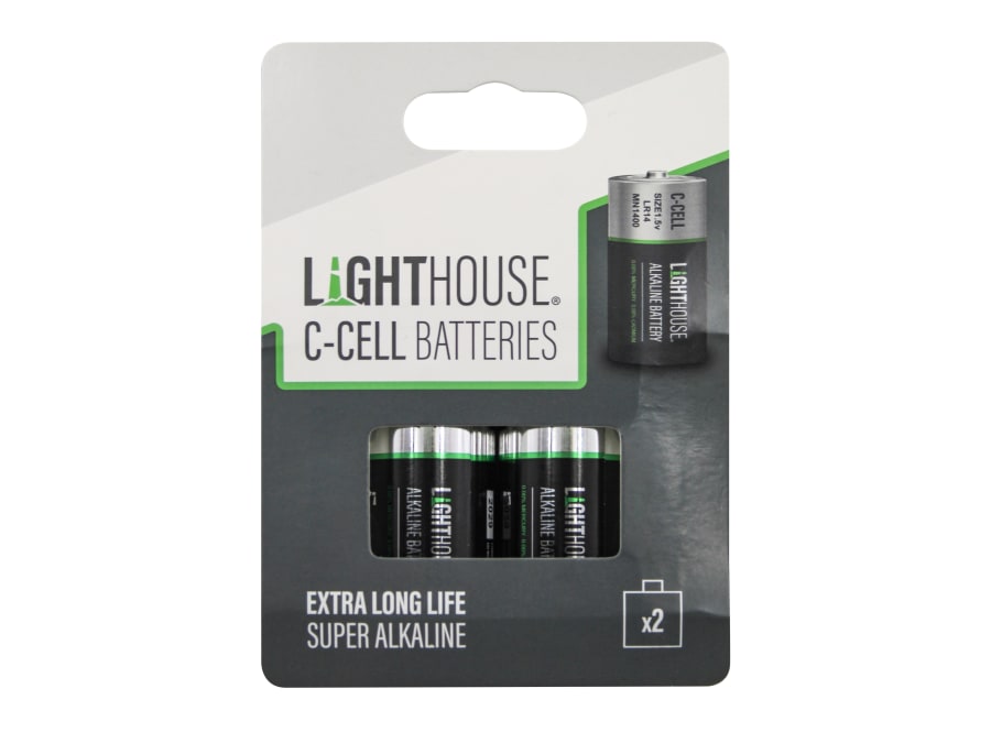 Lighthouse LR14 Alkaline Batteries 6200mAh (Pack 2)