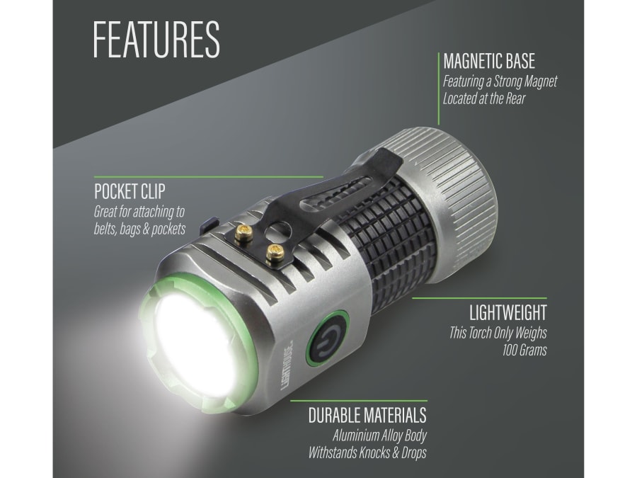 Lighthouse HLWF0547 Rechargeable LED Nano Hand Torch