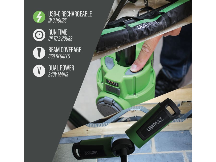 Lighthouse AST100TLC 10000 Lumen Rechargeable Site Light