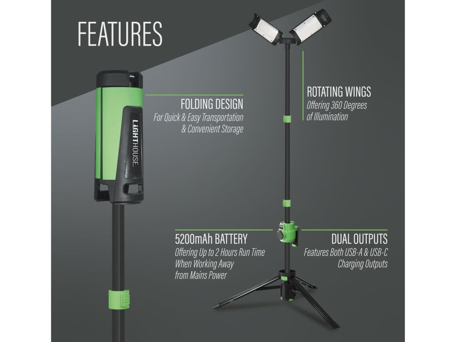 Lighthouse AST100TLC 10000 Lumen Rechargeable Site Light