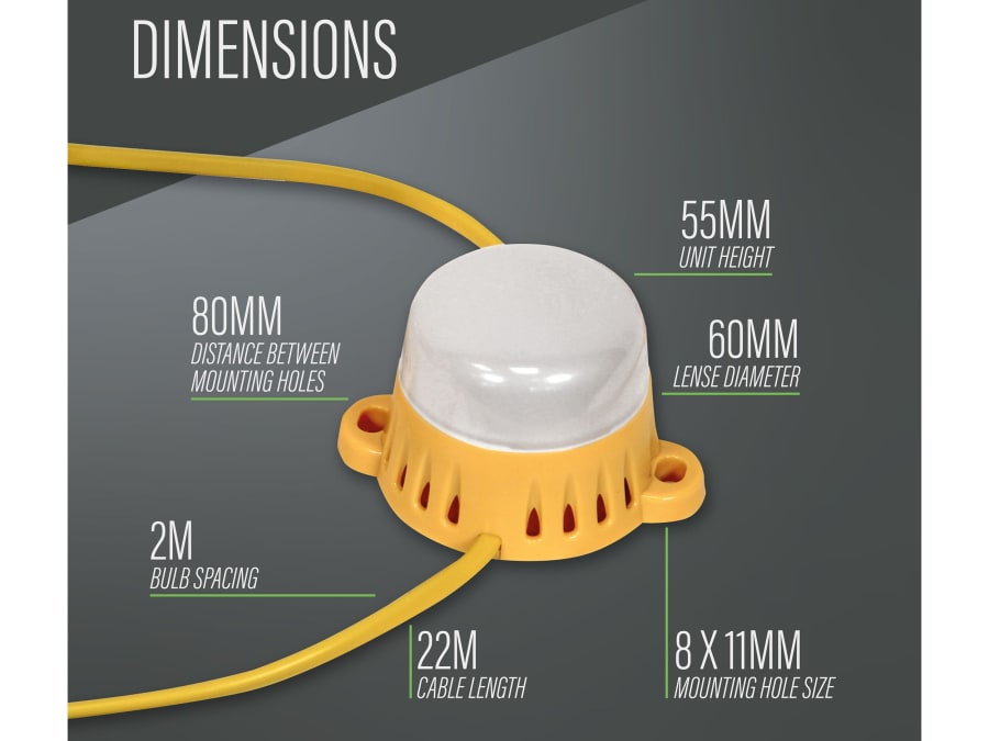 Lighthouse HI22LEDB 22M LED Festoon Lights