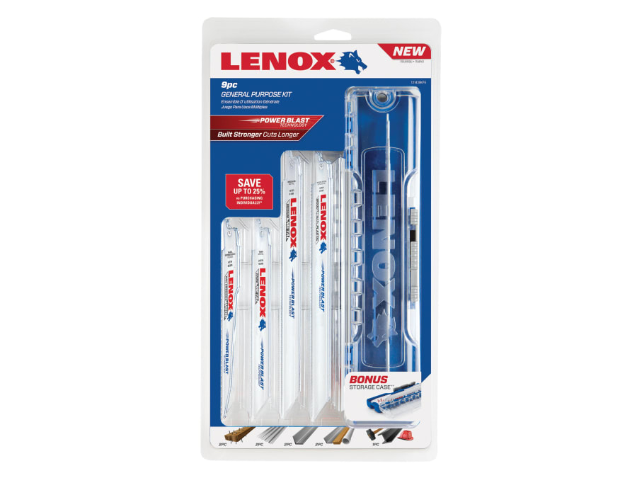Lenox 121439KPE General-Purpose Reciprocating Saw Blade Kit 9 Piece