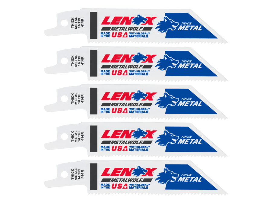 Lenox 20550414R Metal Reciprocating Saw Blade with 5 Blades