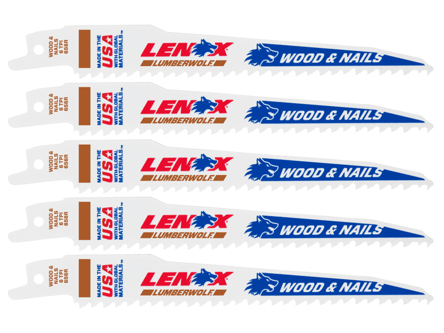 Lenox 20572656R 152mm 6 TPI Reciprocating Saw Blade with 5 Blades