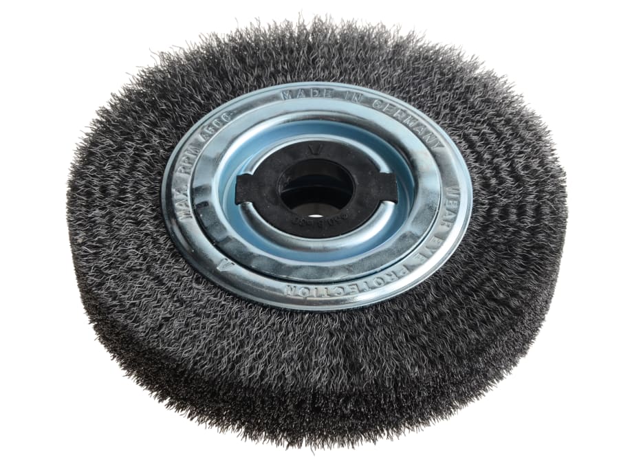 Lessmann 366163 200mm Steel Wire Wheel Brush with 40-45mm Width and 80 Bore