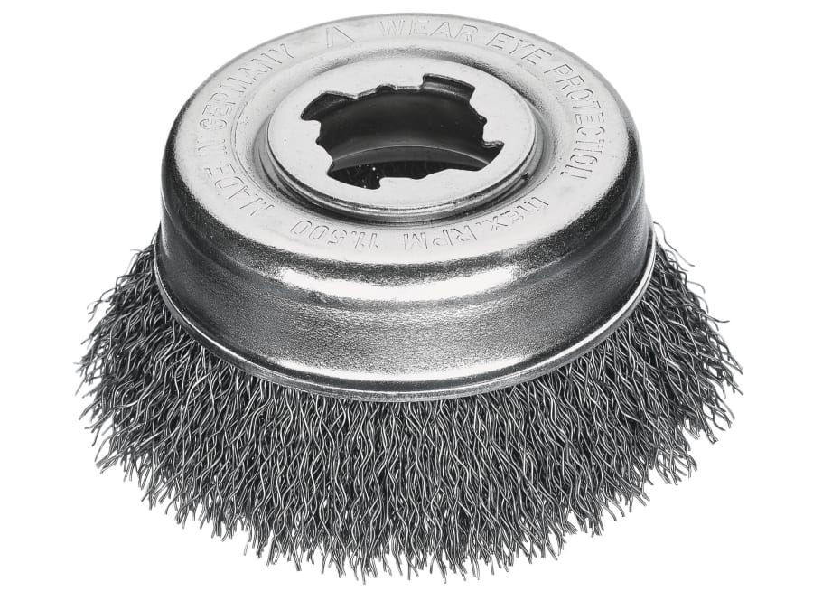 Lessmann 42316X 85mm X-Lock Steel Crimped Cup Brush