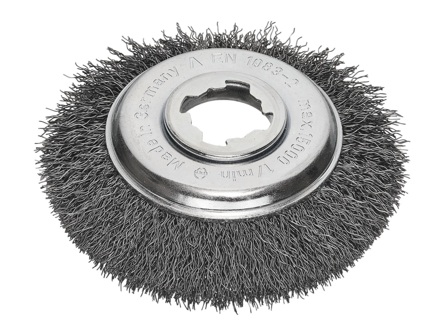 Lessmann 42317X X-Lock 115mm Crimped Steel Bevel Brush