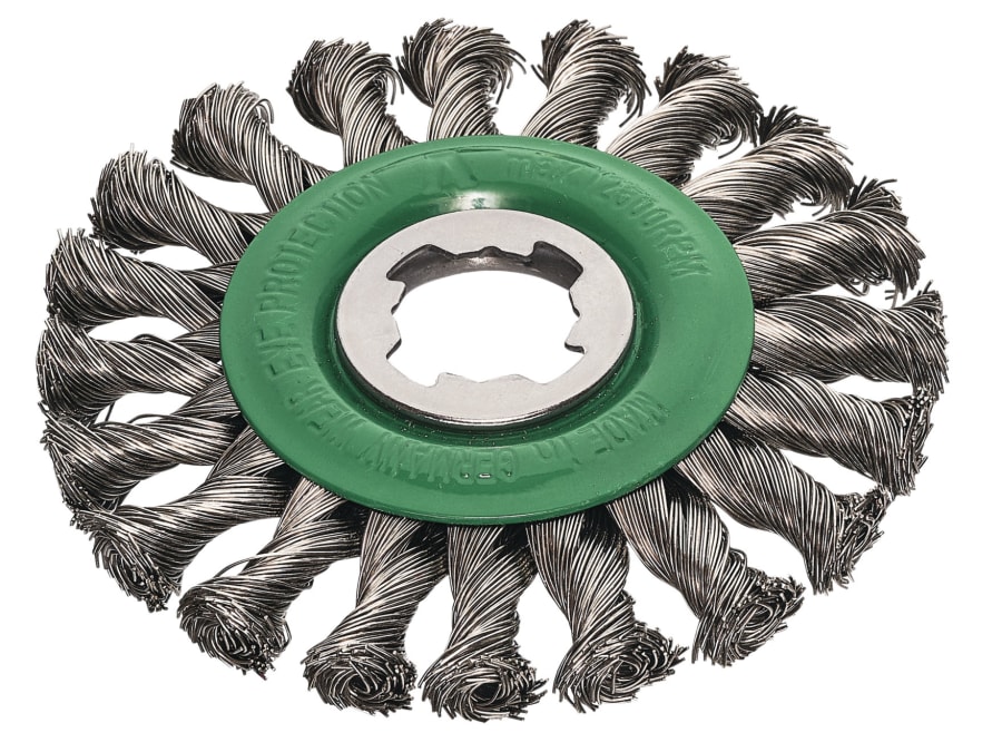 Lessmann 47281X 115mm X-Lock Stainless Steel Knot Wheel Brush