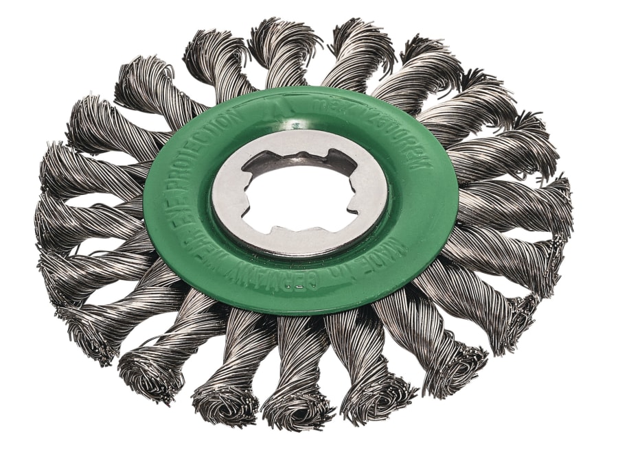 Lessmann 47381X 125mm X-Lock Stainless Steel Knot Wheel Brush