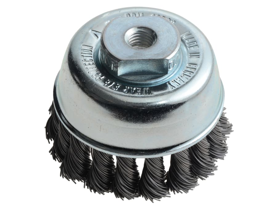 Lessmann 482214 65mm M10x2.0 Knot Cup Brush with 0.50 Steel Wire