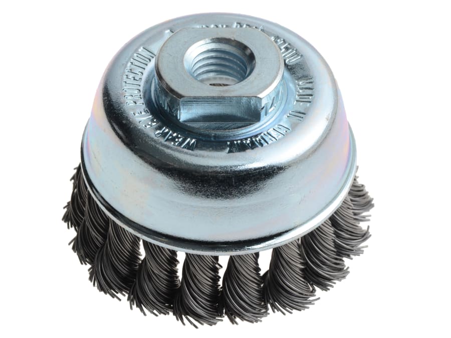 Lessmann 482217 65mm Knot Cup Brush M14x2.0 with 0.50 Steel Wire