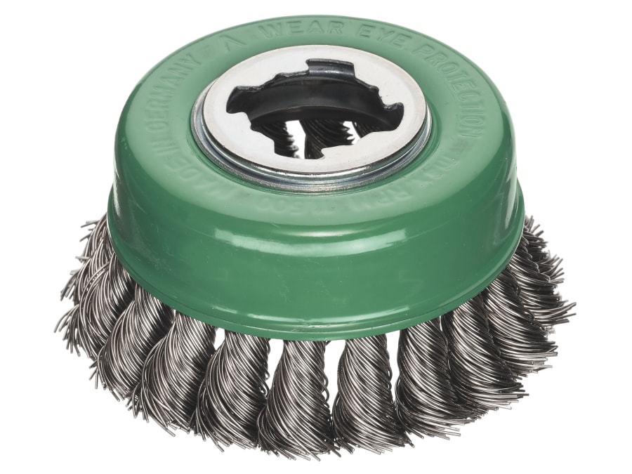 Lessmann 48381X 85mm X-Lock Stainless Steel Knot Cup Brush