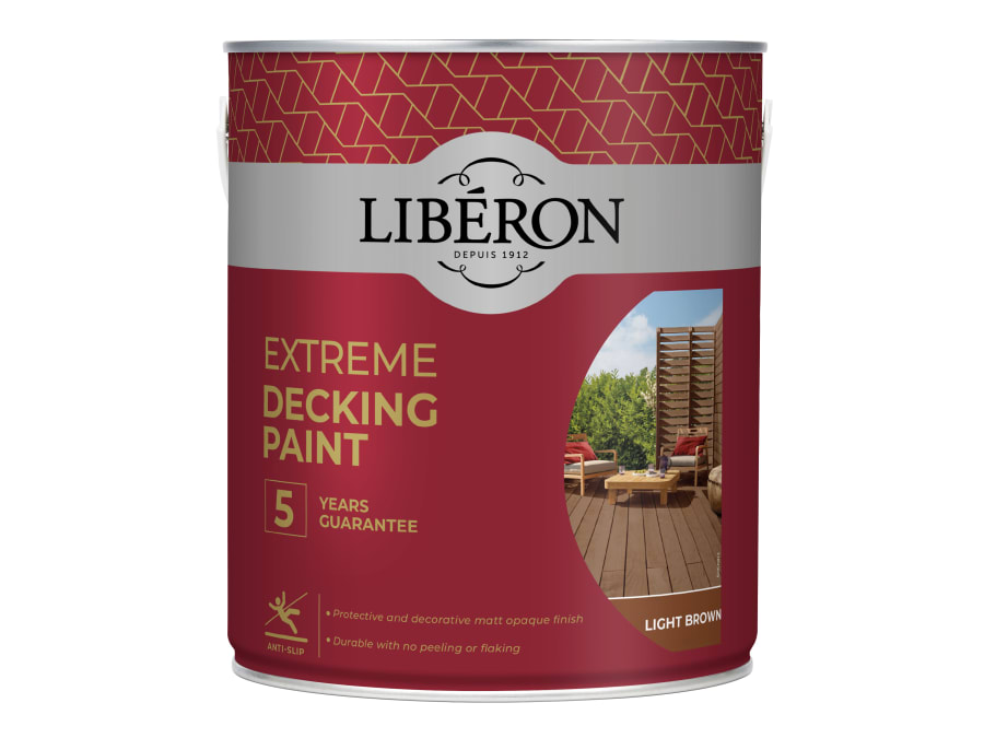 Liberon 126137 Decking Paint Light Brown 2.5 Litre