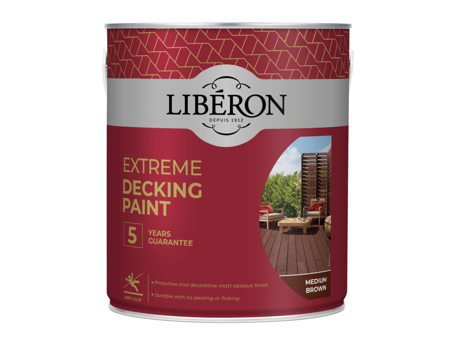 Liberon 126138 Decking Paint Medium Brown 2.5 Litre