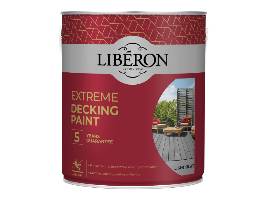 Liberon 126139 Decking Paint Light Silver 2.5 Litre