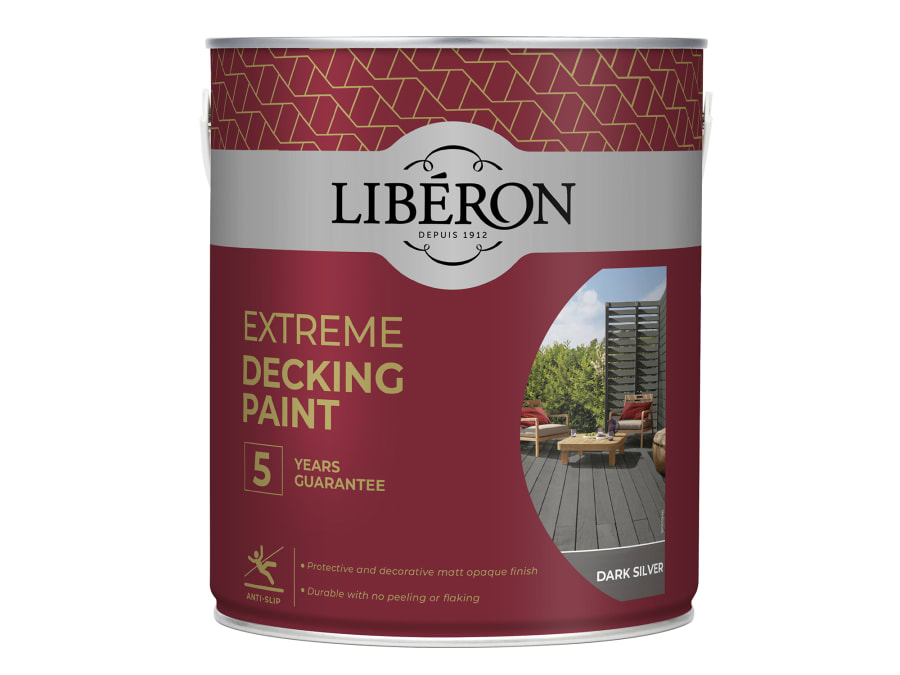 Liberon 126140 Decking Paint Dark Silver 2.5 Litre