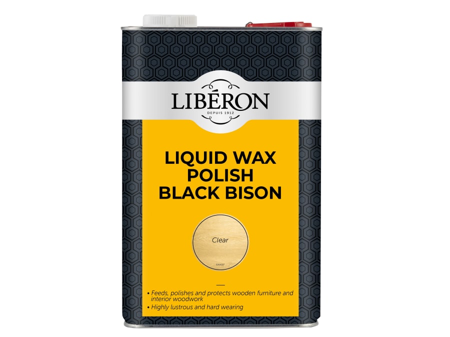 Liberon 126890 Black Bison Liquid Wax Polish Clear 5 Litre