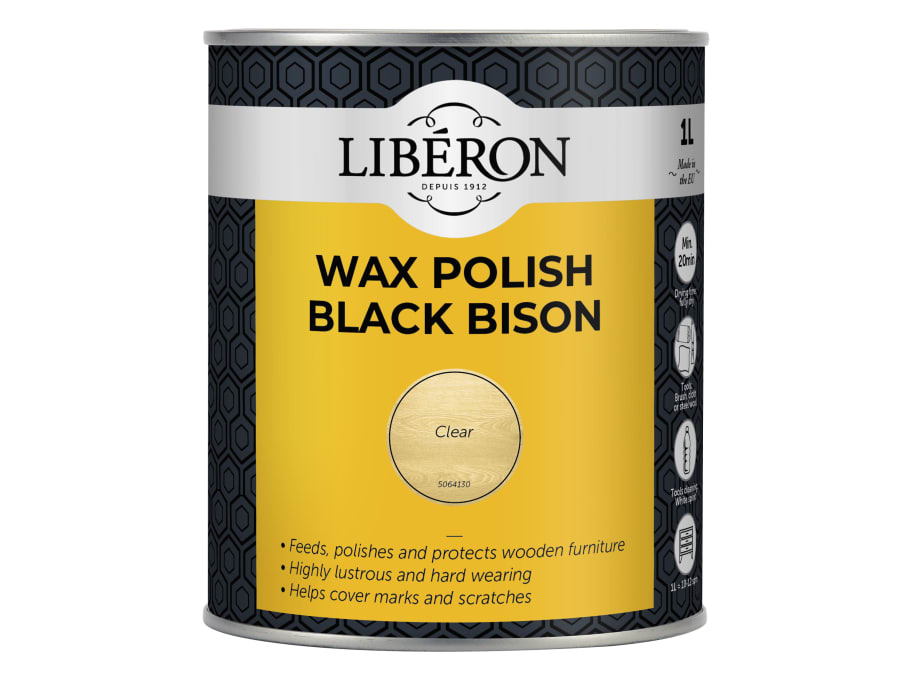 Liberon 126883 Black Bison Wax Paste Clear 1kg