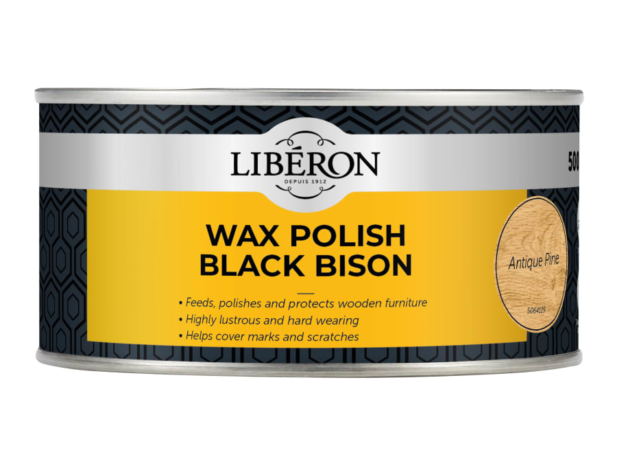 Liberon 069975 Black Bison Wax Paste Antique Pine 500ml