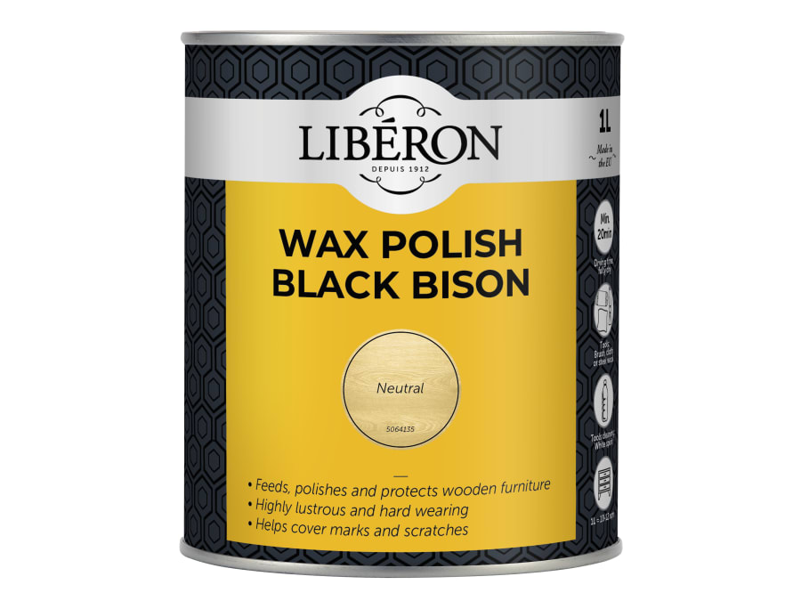 Liberon 126886 Black Bison Wax Paste Neutral 1kg