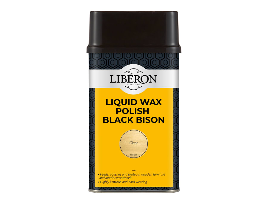 Liberon 126887 Black Bison Liquid Wax Polish Clear 500ml