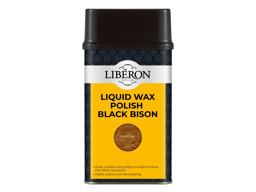 Liberon 126888 Black Bison Dark Oak Liquid Wax Polish 500ml