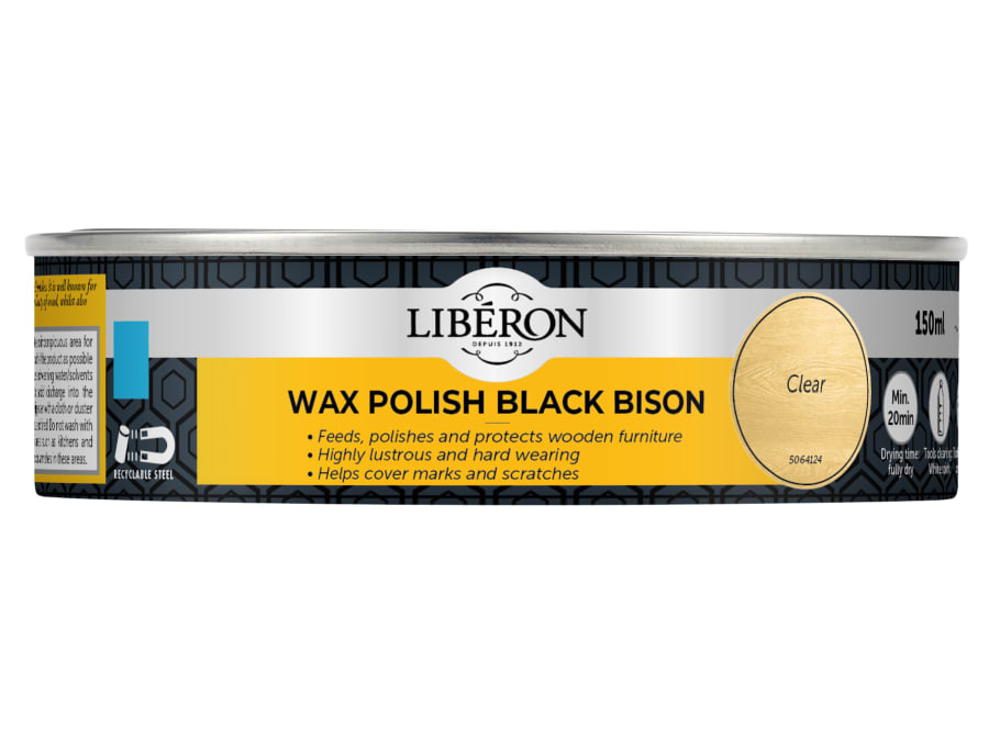 Liberon 126867 Black Bison Wax Paste Clear 150ml