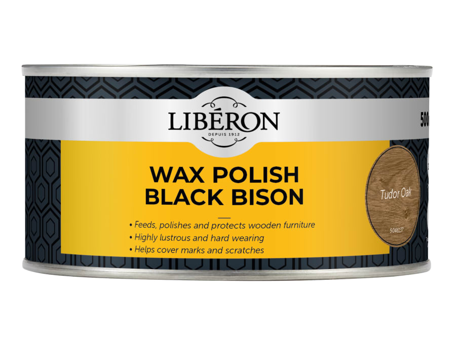 Liberon 126880 Black Bison Wax Paste Tudor Oak 500ml