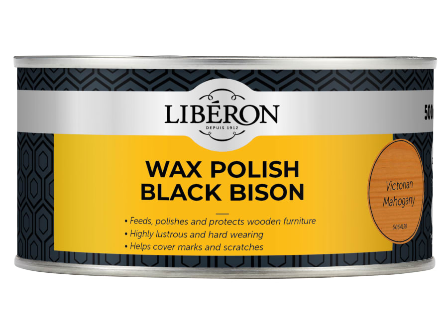 Liberon 126881 Black Bison Wax Paste Victorian Mahogany 500ml
