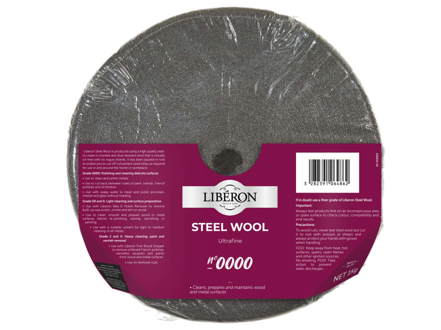 Liberon 126934 Steel Wool Grade 0000 Ultra Fine 1kg