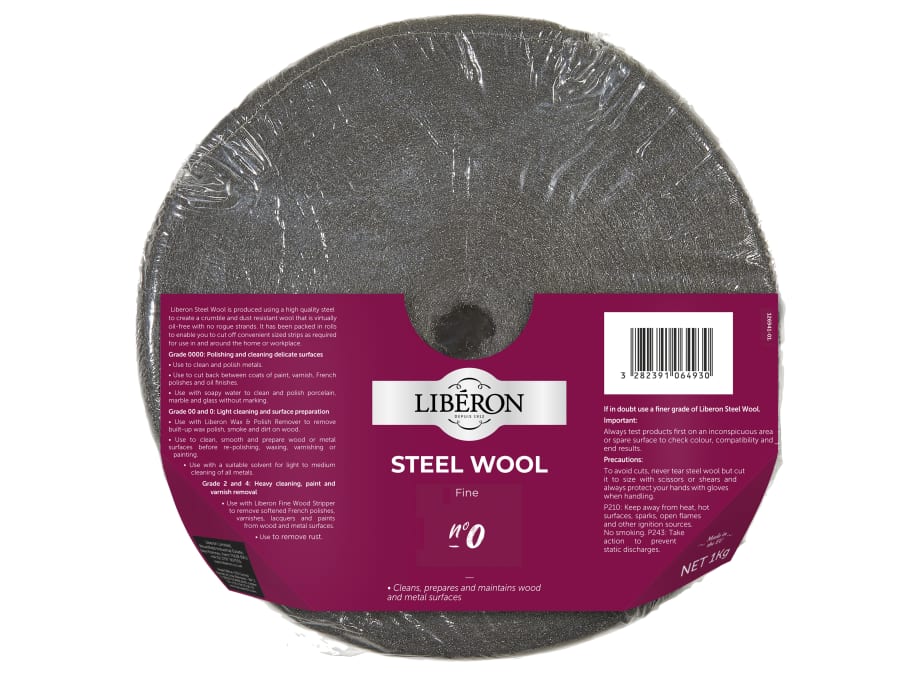 Liberon 126941 Steel Wool Grade 0 Fine 1kg