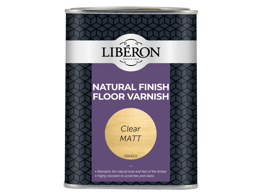 Liberon 126852 Natural Finish Floor Varnish Clear Matt 1L