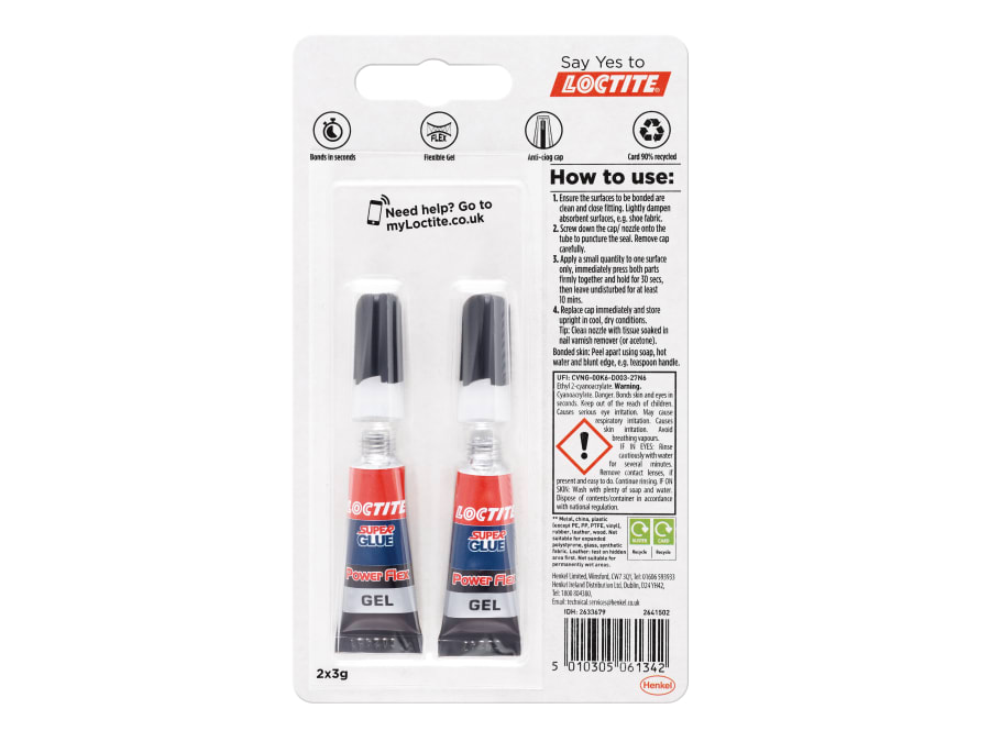 Loctite 2633679 Super Glue Power Gel 2 × 3g