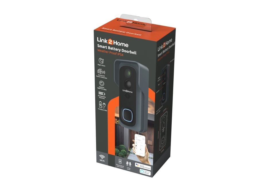 Link2home L2HBELLBATTERY Weatherproof Smart Doorbell